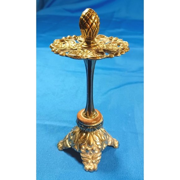 Vintage Victorian Reproduction Ornate Brass Toothbrush Holder 4 Slots - Picture 1 of 9